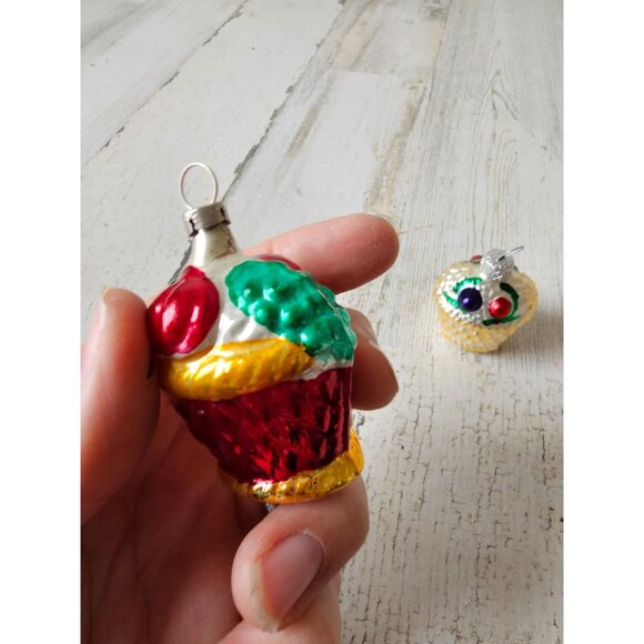 Vintage fruit basket glass Mercury ornament Maximus‎ tree mini - Picture 7 of 11